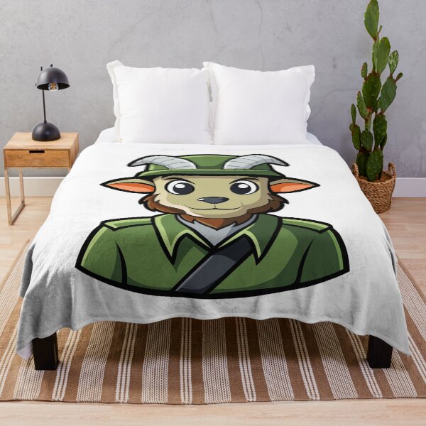 Item preview, Young goat soldier in uniform. designed and sold by GregorySmithRed.