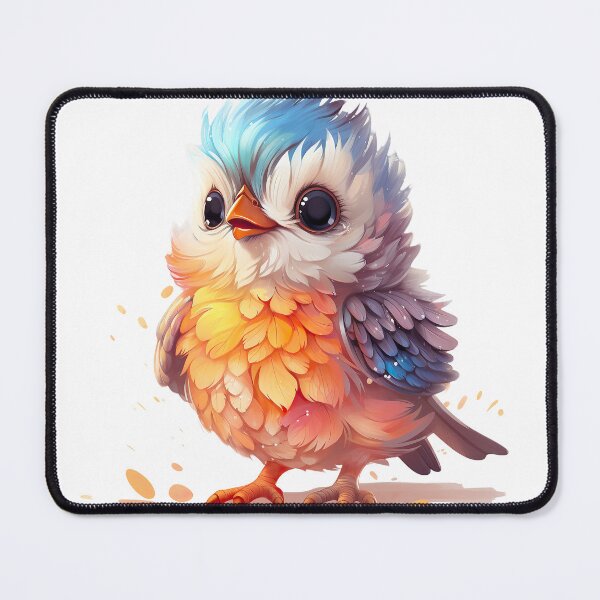 Item preview, Adorable Fluffy Bird with Big Eyes designed and sold by SylvieVibes.