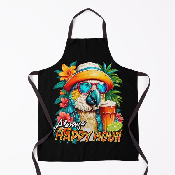 Item preview, Always Happy Hour Vecation Parrot Tropical Summer Drinks designed and sold by MindWave THC.