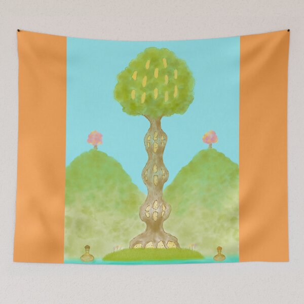 Item preview, Unique tree house and adorable birds S13 designed and sold by greenPQBstudio.