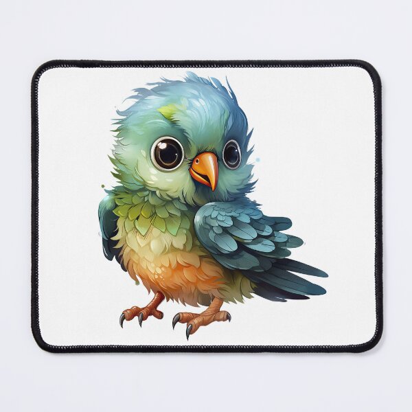 Item preview, Adorable Fluffy Bird with Big Eyes designed and sold by SylvieVibes.