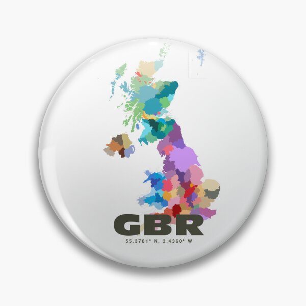 Item preview, Colorful United Kingdom Map Poster | Modern GBR Art | Britain Counties Wall Art | Gift for Traveler and Geography Lover designed and sold by CartoPrints.