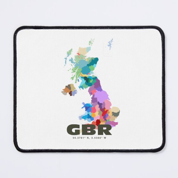 Item preview, Colorful United Kingdom Map Poster | Modern GBR Art | Britain Counties Wall Art | Gift for Traveler and Geography Lover designed and sold by CartoPrints.