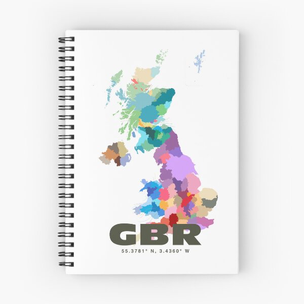 Item preview, Colorful United Kingdom Map Poster | Modern GBR Art | Britain Counties Wall Art | Gift for Traveler and Geography Lover designed and sold by CartoPrints.