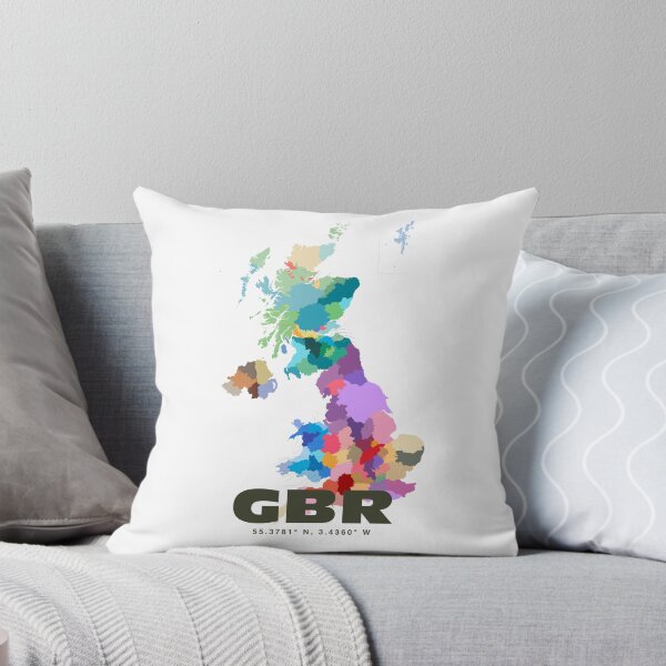 Item preview, Colorful United Kingdom Map Poster | Modern GBR Art | Britain Counties Wall Art | Gift for Traveler and Geography Lover designed and sold by CartoPrints.