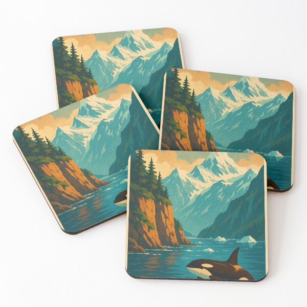 Item preview, Kenai Fjords Orca Mountains Alaska designed and sold by Places On Earth.