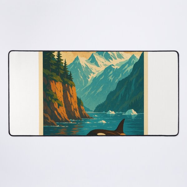 Item preview, Kenai Fjords Orca Mountains Alaska designed and sold by Places On Earth.