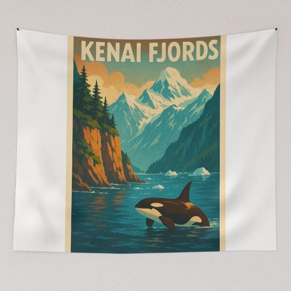 Item preview, Kenai Fjords Orca Mountains Alaska designed and sold by Places On Earth.