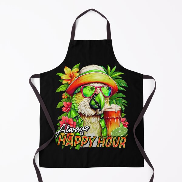 Item preview, Always Happy Hour Vecation Parrot Tropical Summer Drinks designed and sold by MindWave THC.