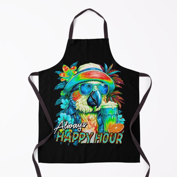 Item preview, Always Happy Hour Vecation Parrot Tropical Summer Drinks designed and sold by MindWave THC.
