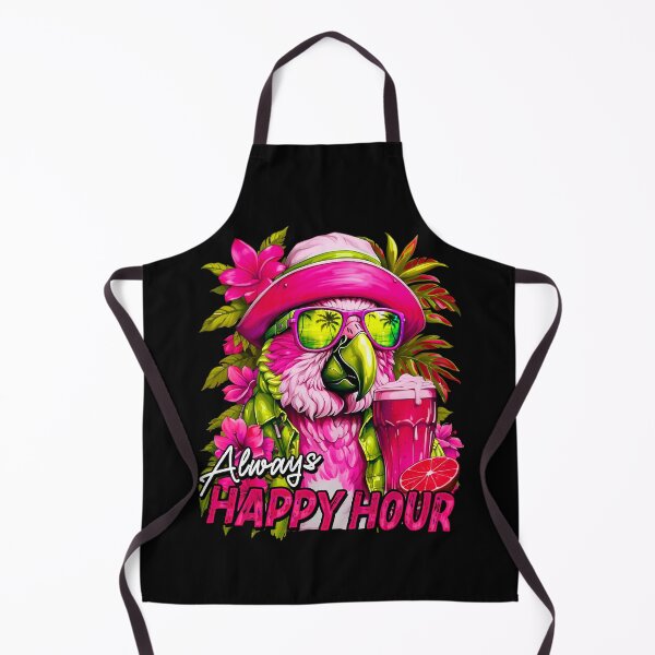 Item preview, Always Happy Hour Vecation Parrot Pink Tropical Summer Drinks designed and sold by MindWave THC.