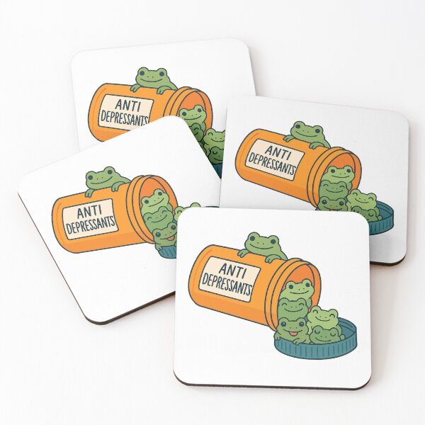 Item preview, Antidepressant Frogs – Cute Frog Therapy Design designed and sold by Print-Zoo.