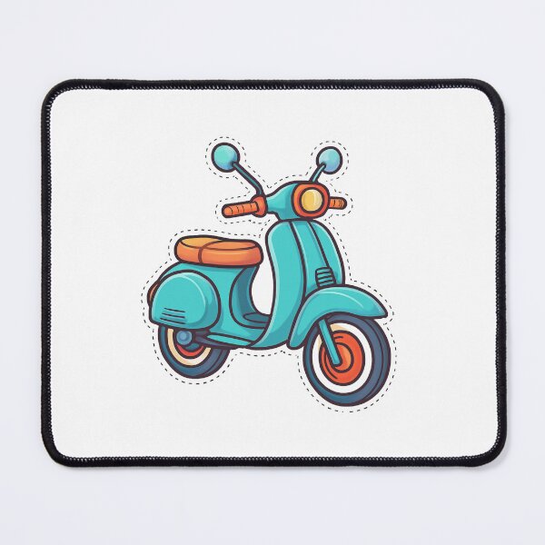 Item preview, Vintage Cartoon Scooter Sticker - Cute Retro Moped Illustration designed and sold by ArTo-Wear.