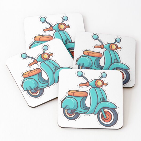 Item preview, Vintage Cartoon Scooter Sticker - Cute Retro Moped Illustration designed and sold by ArTo-Wear.