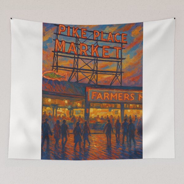 Item preview, Pike Place Market Sign Seattle Washington designed and sold by Places On Earth.