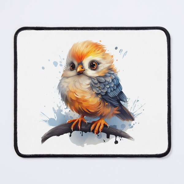 Item preview, Adorable Fluffy Bird with Big Eyes designed and sold by SylvieVibes.