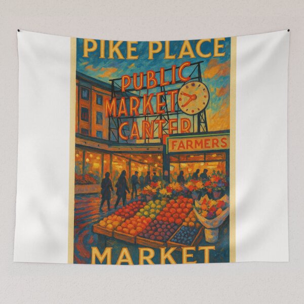 Item preview, Pike Place Market Public Market Center Seattle designed and sold by Places On Earth.