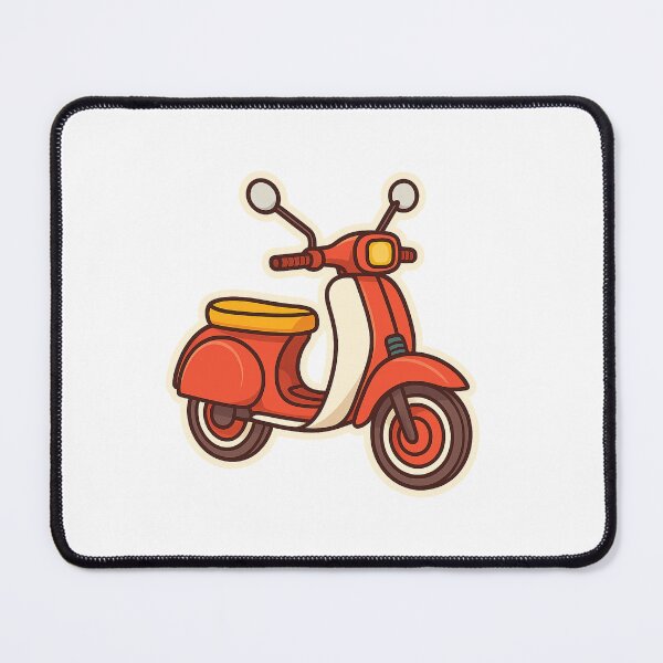 Item preview, Retro Red Scooter Sticker - Cute Vintage Moped Illustration designed and sold by ArTo-Wear.