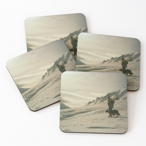 Item preview, Rescue Dog in snowy Mountains Les arcs - Analog Photography designed and sold by maurovv.