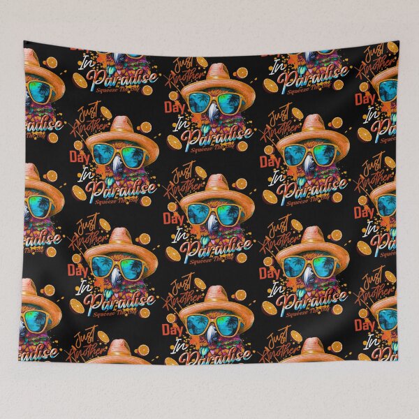 Item preview, Just Another Day in Paradise Squeeze the Day Parrot Tropical Summer Citrus designed and sold by MindWave THC.