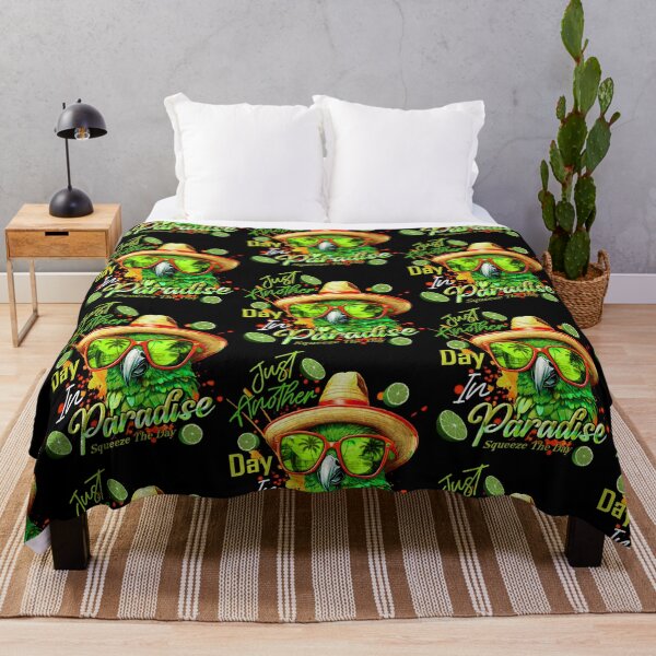 Item preview, Just Another Day in Paradise Squeeze the Day Parrot Tropical Summer Citrus designed and sold by MindWave THC.