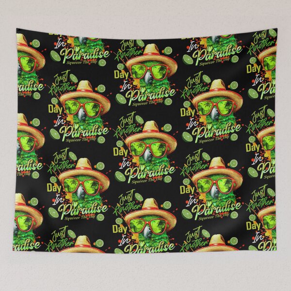Item preview, Just Another Day in Paradise Squeeze the Day Parrot Tropical Summer Citrus designed and sold by MindWave THC.