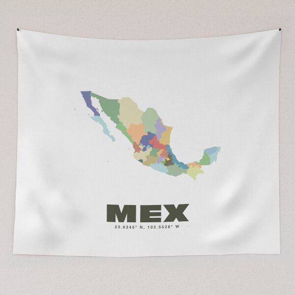 Item preview, Colorful Mexico Map Poster | Modern MEX Art | Mexican States Wall Art | Gift for Traveler and Geography Lover designed and sold by CartoPrints.
