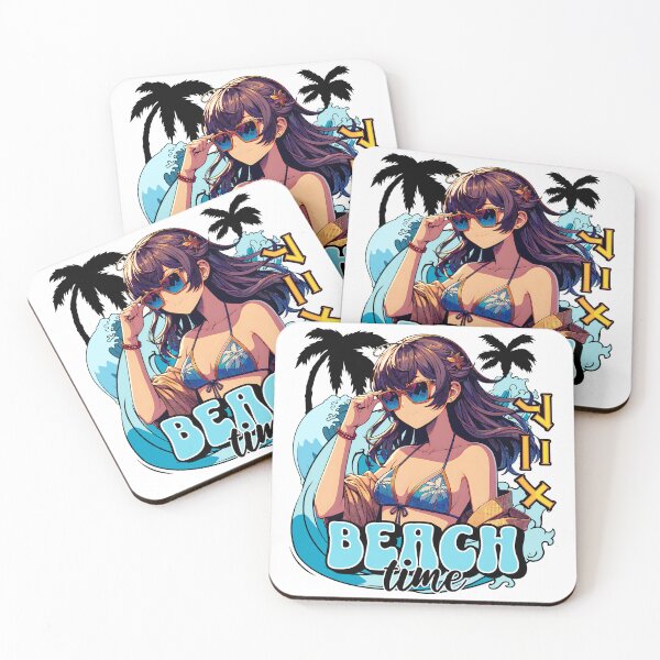 Item preview, Anime girl on the beach designed and sold by Ultimate-Rabbit.