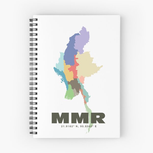 Item preview, Colorful Myanmar Map Poster | Modern MMR Art | Burmese Regions Wall Art | Gift for Traveler and Map Lover designed and sold by CartoPrints.