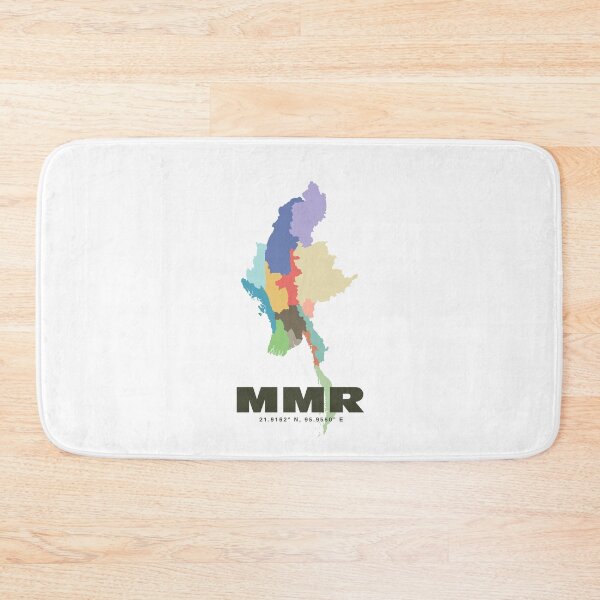 Item preview, Colorful Myanmar Map Poster | Modern MMR Art | Burmese Regions Wall Art | Gift for Traveler and Map Lover designed and sold by CartoPrints.