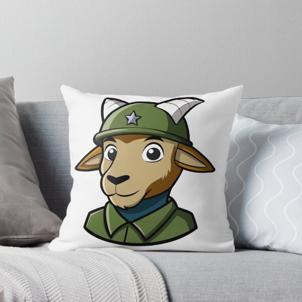 Item preview, Young goat soldier in uniform. designed and sold by GregorySmithRed.