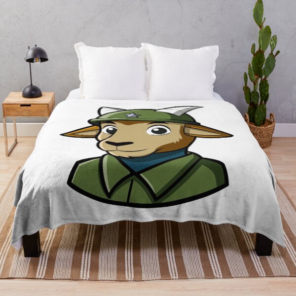 Item preview, Young goat soldier in uniform. designed and sold by GregorySmithRed.