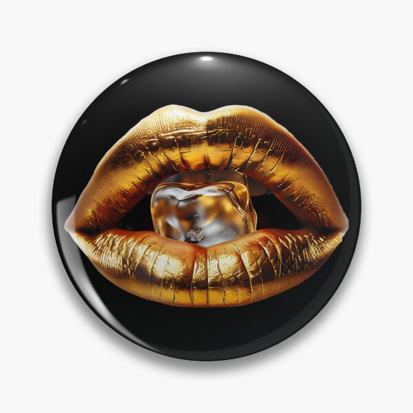 Item preview, Golden, Gold Lips with Ice Cube  designed and sold by Lhdigitaldesign.