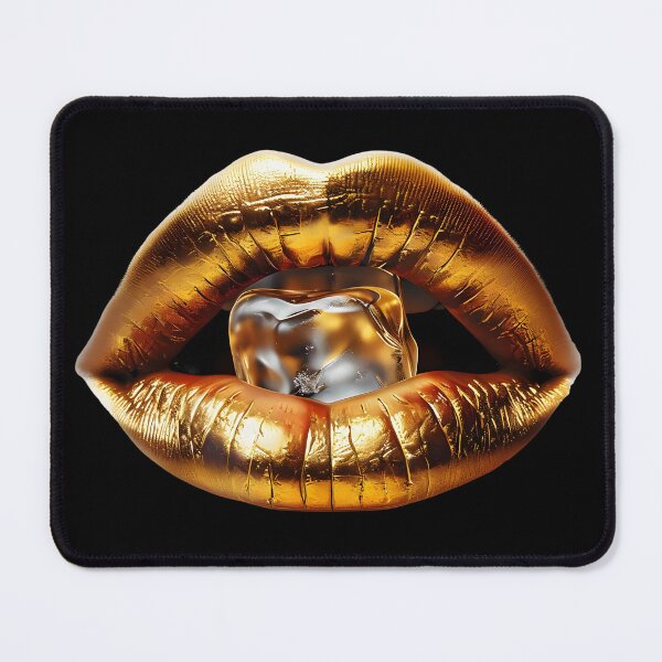 Item preview, Golden, Gold Lips with Ice Cube  designed and sold by Lhdigitaldesign.