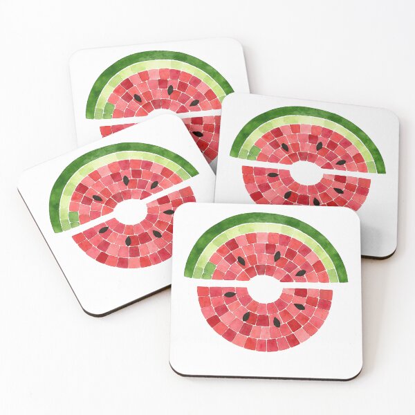 Item preview, Mosaic Watermelon Slice – Watercolor Summer Fruit Art designed and sold by Pop-clothes.