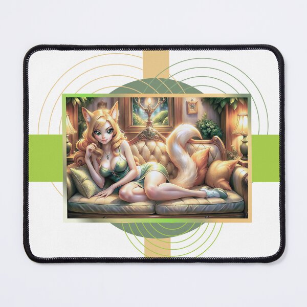 Item preview, CATGIRL D2 - BLONDE CAT ON THE SOFA - MEOW FURRY designed and sold by CuPensky.