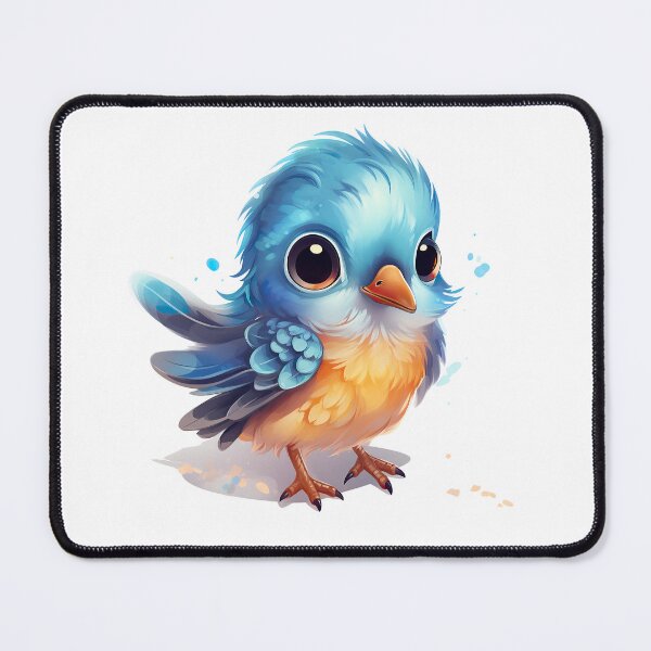 Item preview, Adorable Fluffy Bird with Big Eyes designed and sold by SylvieVibes.