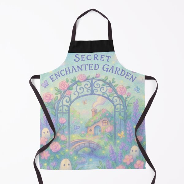 Item preview, Secret Enchanted Garden – Dreamy Pastel Fantasy Landscape Art designed and sold by Laugh & Rewind .