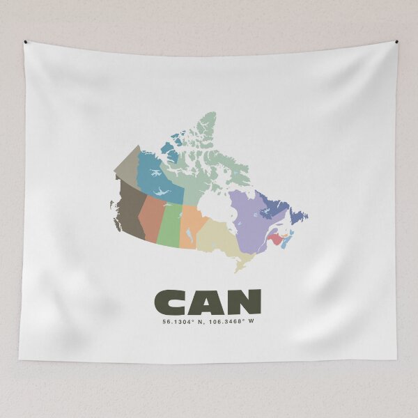 Item preview, Colorful Canada Map Poster | Modern CAN Art | Canadian Provinces Wall Art | Gift for Traveler and Canada Lover designed and sold by CartoPrints.