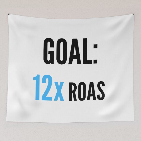 Item preview, Goal: 12x ROAS Motivation - Blue designed and sold by VasInd.