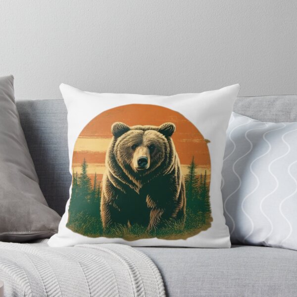 Artikelvorschau, Grizzlybär bei Sonnenuntergang entworfen und verkauft von gpkool.