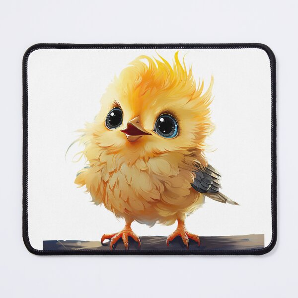 Item preview, Adorable Fluffy Bird with Big Eyes designed and sold by SylvieVibes.