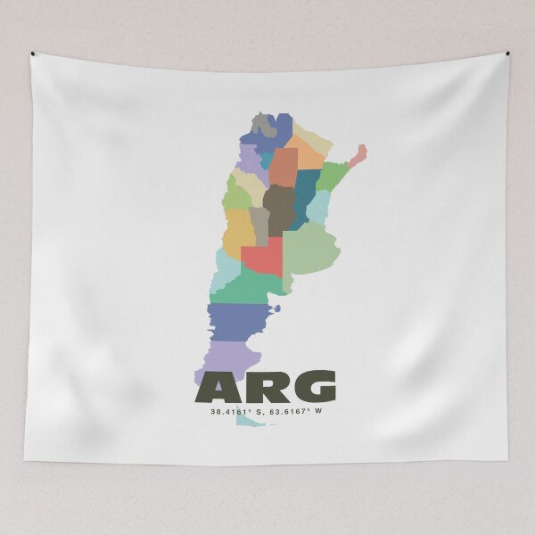 Item preview, Colorful Argentina Map Poster | Modern ARG Art | Argentine Provinces Wall Art | Gift for Traveler and Argentina Lover designed and sold by CartoPrints.