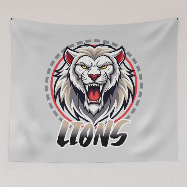 Item preview, ANIMAL SPORTS TEAM LOGO - WHITE LION WHITE LIONS - GO! D1 designed and sold by CuPensky.