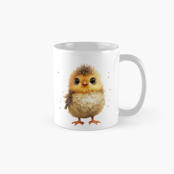 Aperçu de l'œuvre Adorable oiseau duveteux aux grands yeux créée et vendue par SylvieVibes.