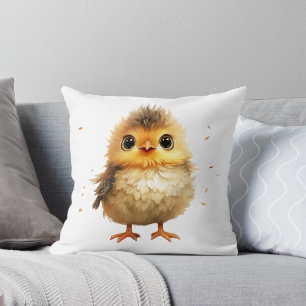 Aperçu de l'œuvre Adorable oiseau duveteux aux grands yeux créée et vendue par SylvieVibes.
