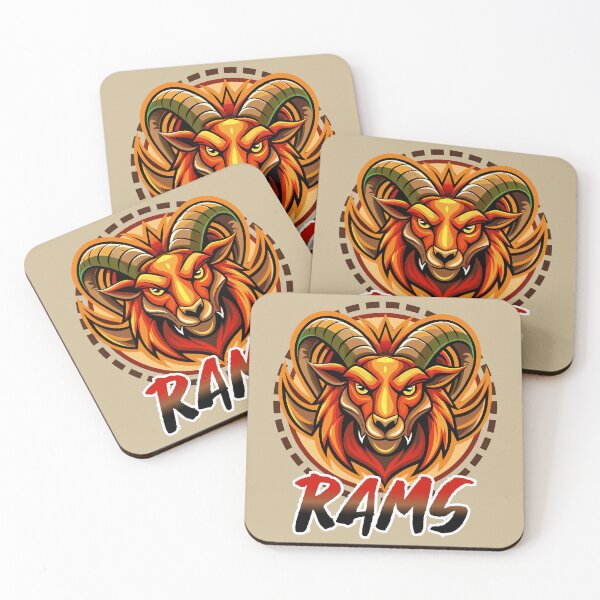 Item preview, ANIMAL SPORTS TEAM LOGO - RAM RAMS - GO! D1 designed and sold by CuPensky.