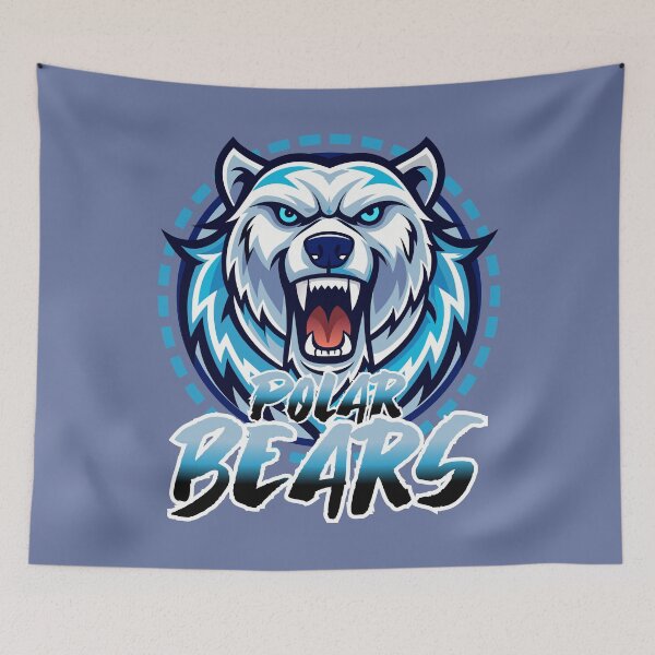 Item preview, ANIMAL SPORTS TEAM LOGO - POLAR WHITE BEARS BEAR - LET'S GO! D1 designed and sold by CuPensky.