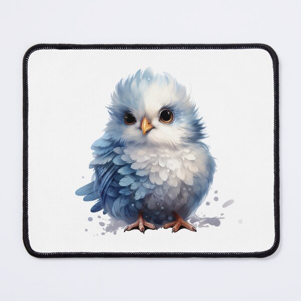 Item preview, Adorable Fluffy Bird with Big Eyes designed and sold by SylvieVibes.