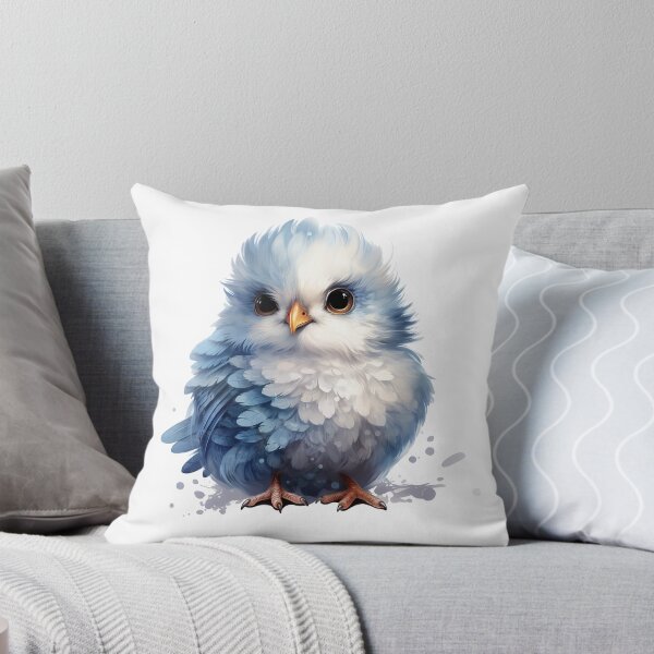 Aperçu de l'œuvre Adorable oiseau duveteux aux grands yeux créée et vendue par SylvieVibes.